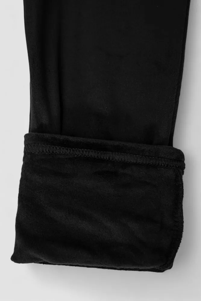 Купить Лосины велюровые утепленные, цвет черный, 238R58643 оптом - Фото №6