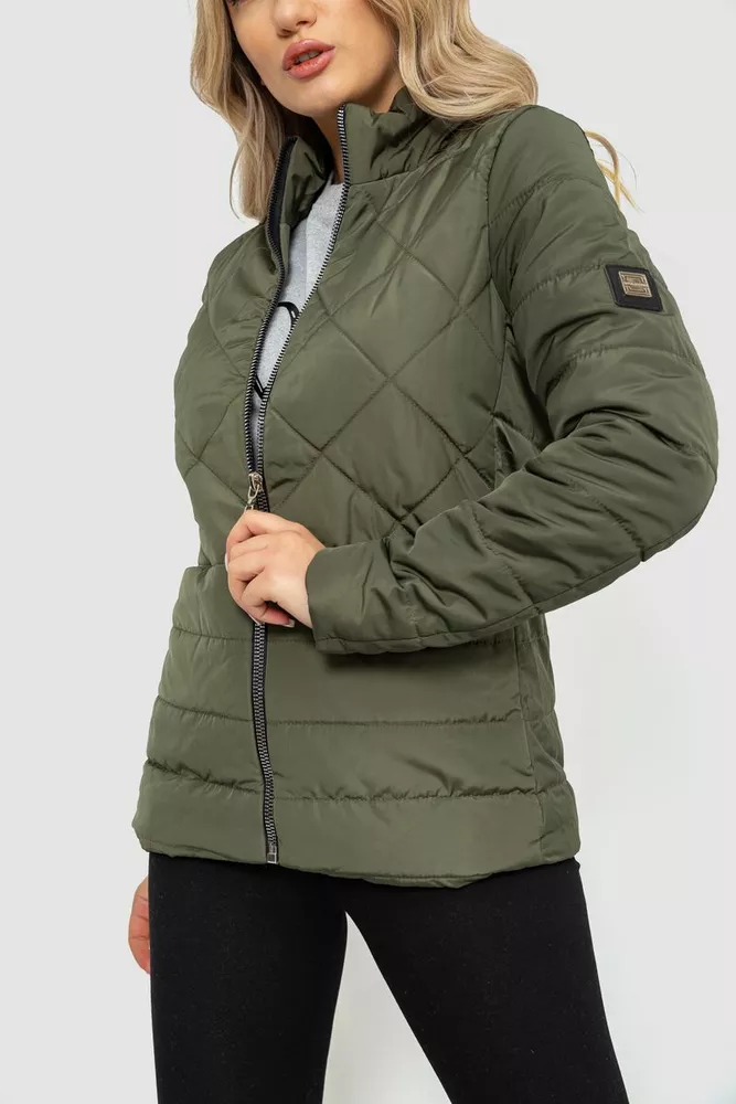 Купити Куртка жіноча демісезонна, колір хакі, 244R1506 - Фото №3