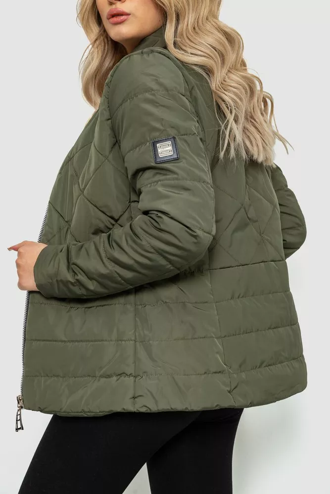 Купити Куртка жіноча демісезонна, колір хакі, 244R1506 - Фото №4