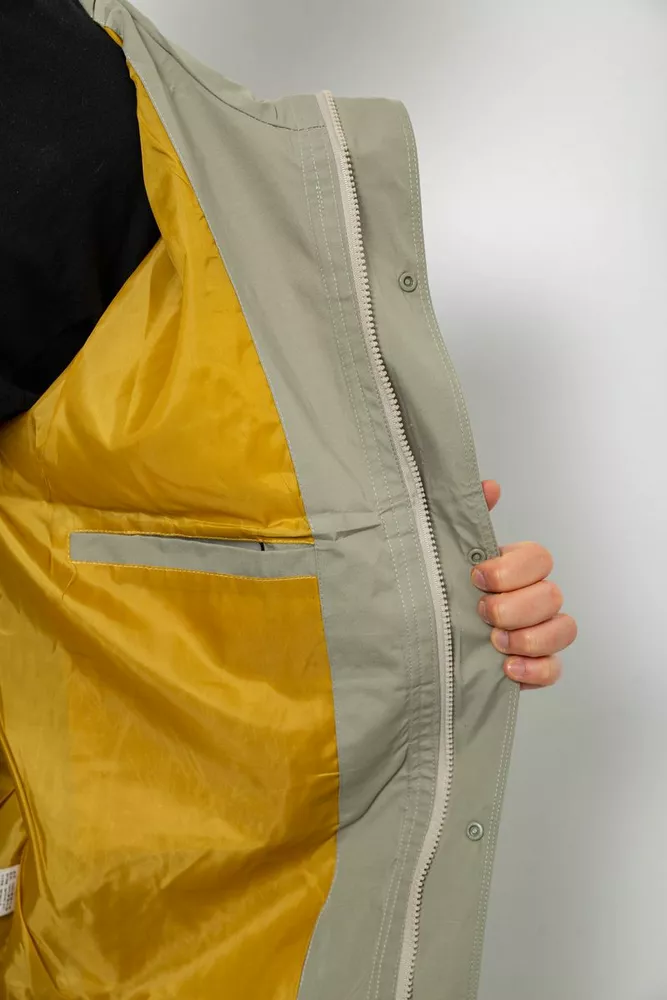 Купити Вітровка чоловіча з принтом  -уцінка, колір оливковий, 214R603-1-U-36 - Фото №8