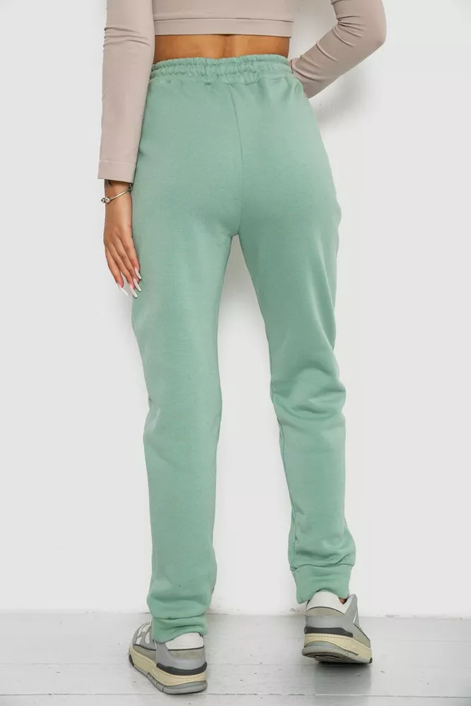 Купить Спортивные штаны женские на флисе  -уценка, цвет мятный, 238R57020-U-1 - Фото №4