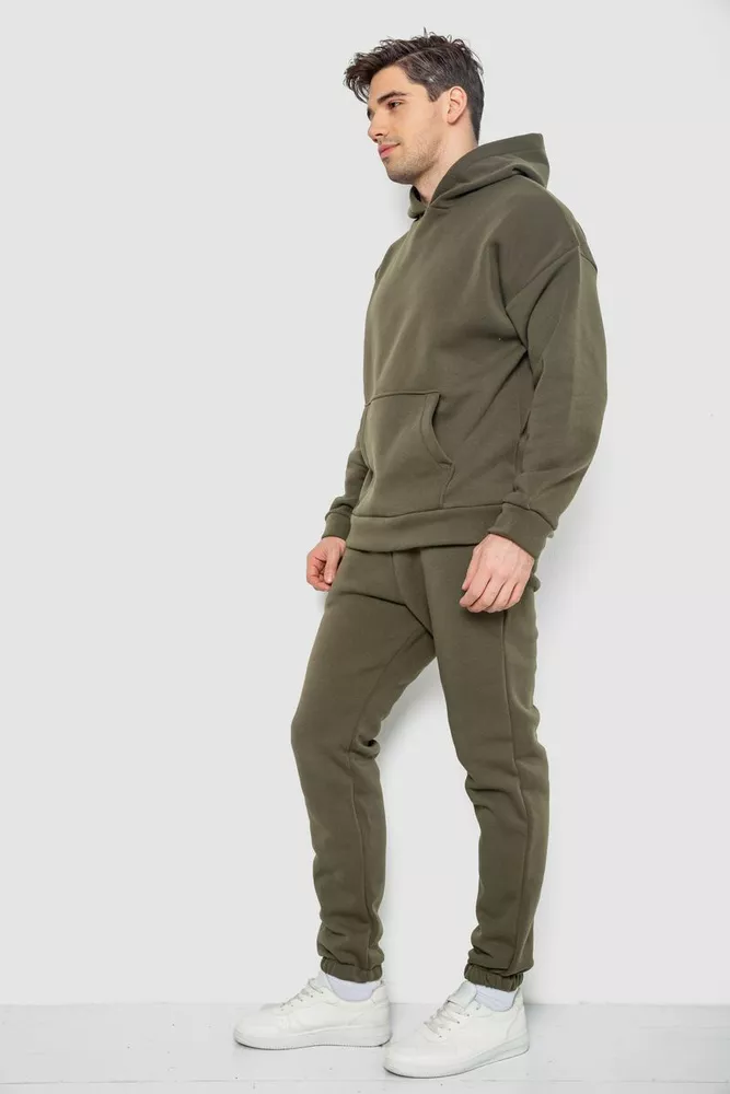Купити Спорт костюм чоловічий на флісі, колір хакі, 177R235 оптом - Фото №3