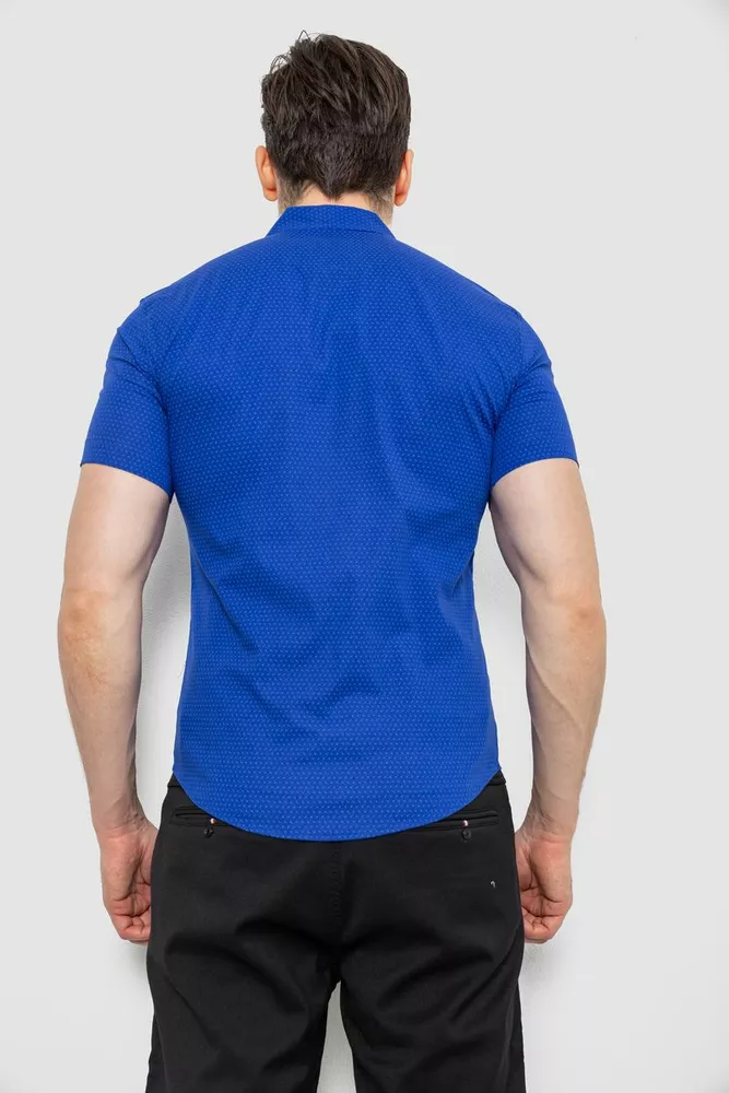 Купить Рубашка мужская с принтом, цвет электрик, 214R7014 - Фото №4