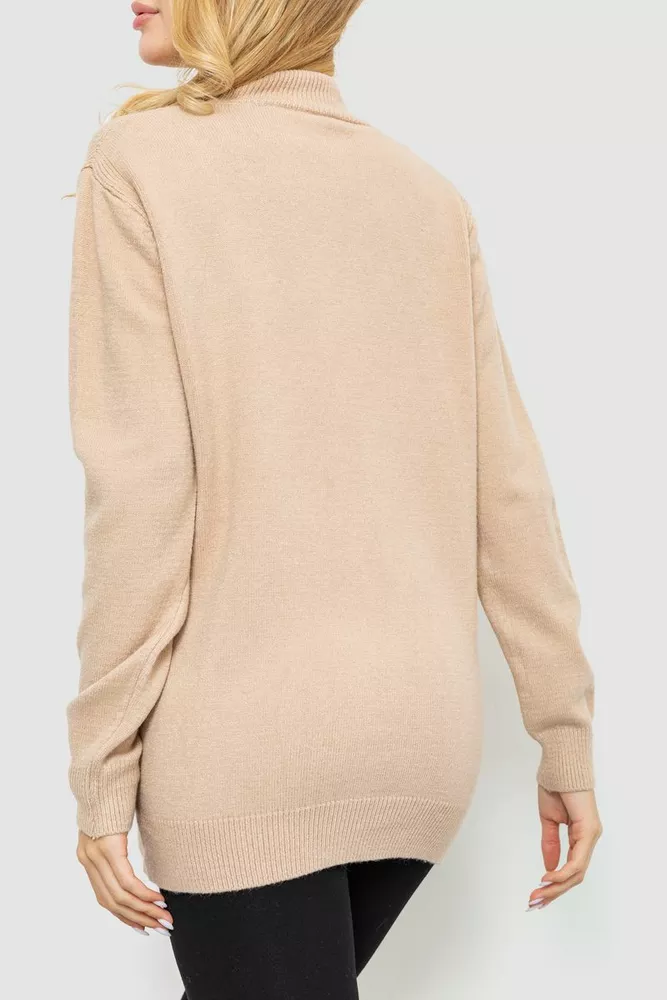 Купити Гольф жіночий вільного крою oversize, колір бежевий, 204R163 - Фото №4