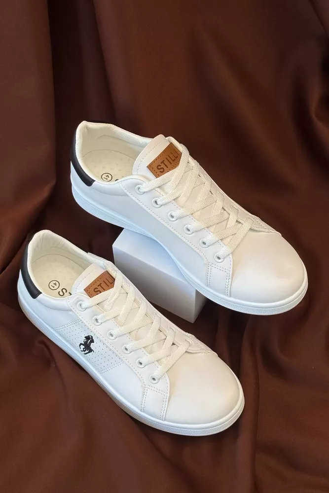 Купить Кеды мужские, цвет бело-черный, 248RR228 - Фото №2