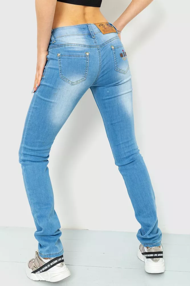 Купити Джинси жіночі, колір блакитний, 167RS003 - Фото №4