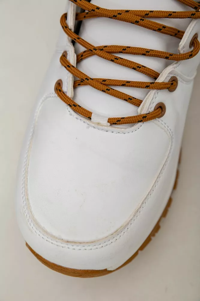 Купити Кросівки чоловічі зимові на хутрі  -уцінка, колір біло-жовтий, 248RH770-U-60 - Фото №7