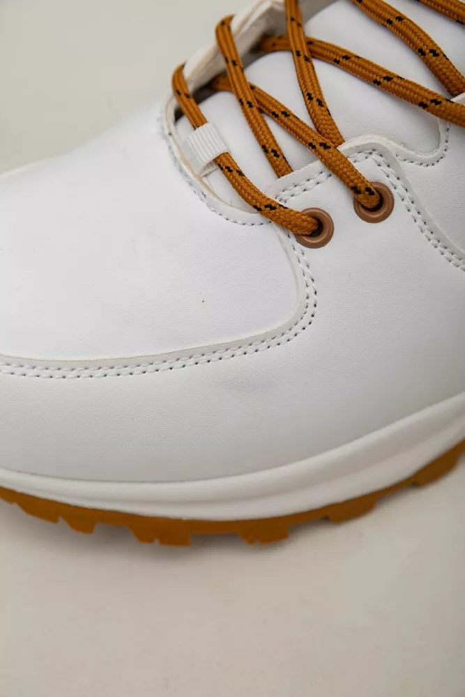 Купити Кросівки чоловічі зимові на хутрі  -уцінка, колір біло-жовтий, 248RH770-U-60 - Фото №8