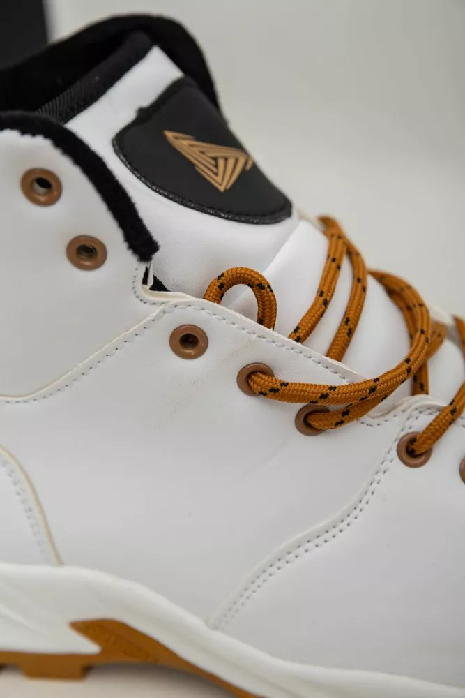 Купити Кросівки чоловічі зимові на хутрі  -уцінка, колір біло-жовтий, 248RH770-U-62 - Фото №7