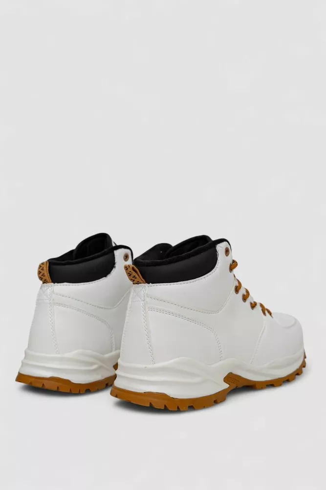 Купити Кросівки чоловічі зимові на хутрі  -уцінка, колір біло-жовтий, 248RH770-U-66 оптом - Фото №4