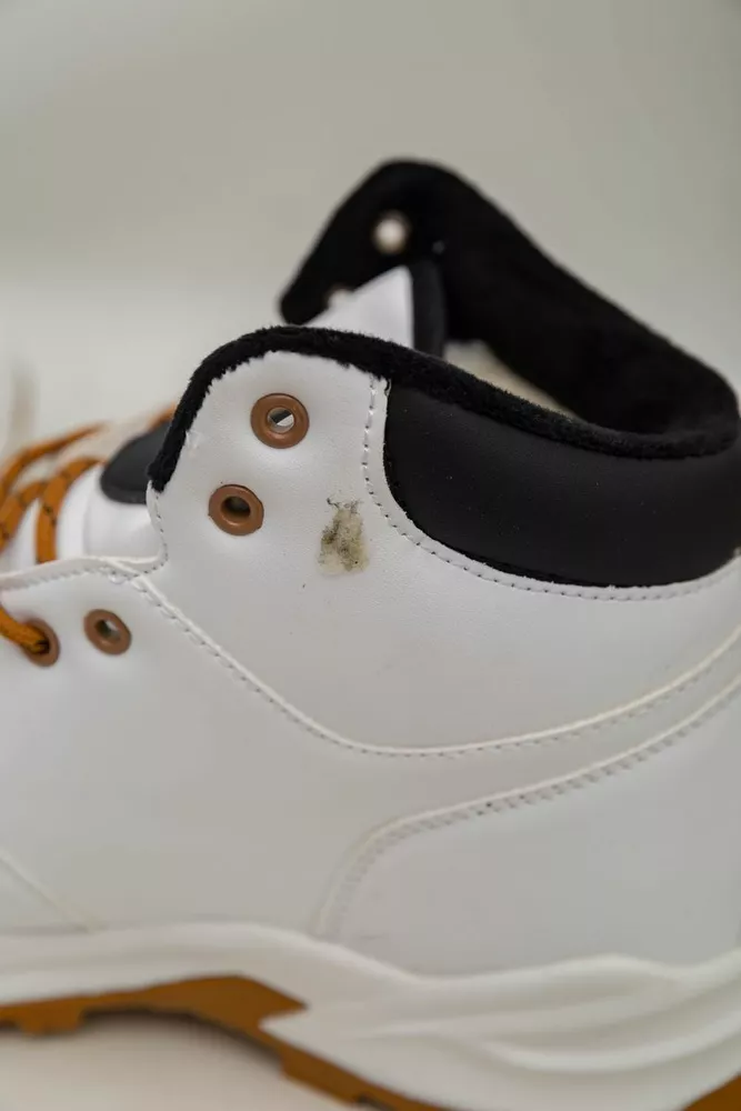 Купити Кросівки чоловічі зимові на хутрі  -уцінка, колір біло-жовтий, 248RH770-U-66 оптом - Фото №7