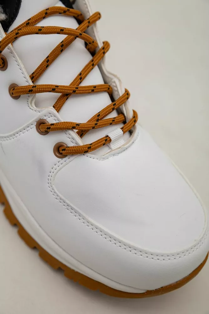 Купити Кросівки чоловічі зимові на хутрі  -уцінка, колір біло-жовтий, 248RH770-U-67 - Фото №8