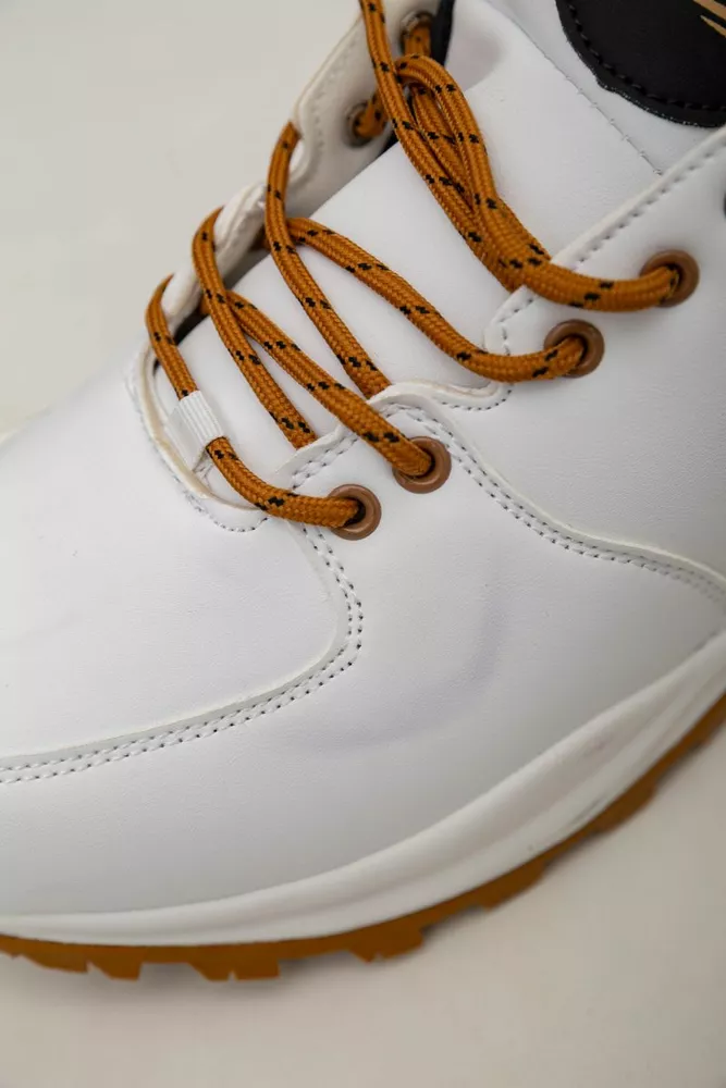 Купить Кроссовки женские зимние на меху  -уценка, цвет бело-желтый, 248RH770-U-68 - Фото №8