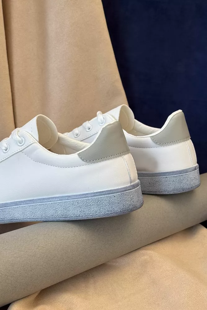 Купить Кеды мужские, цвет бело-серый, 248RR233 - Фото №4