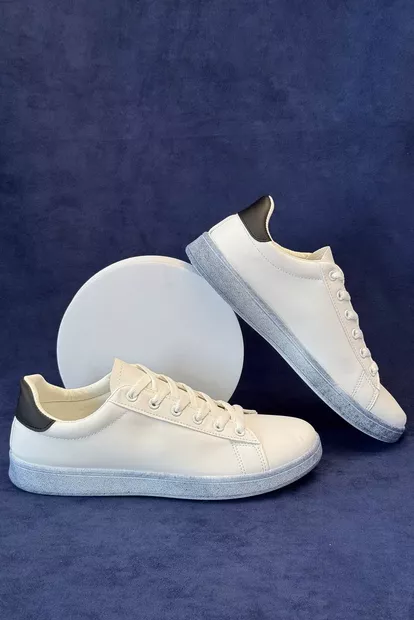 Кеды мужские, цвет бело-черный, 248RR233