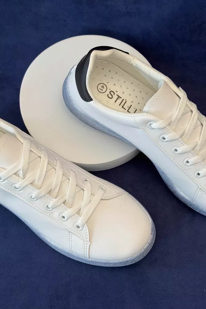 Купить Кеды мужские, цвет бело-черный, 248RR233 - Фото №2