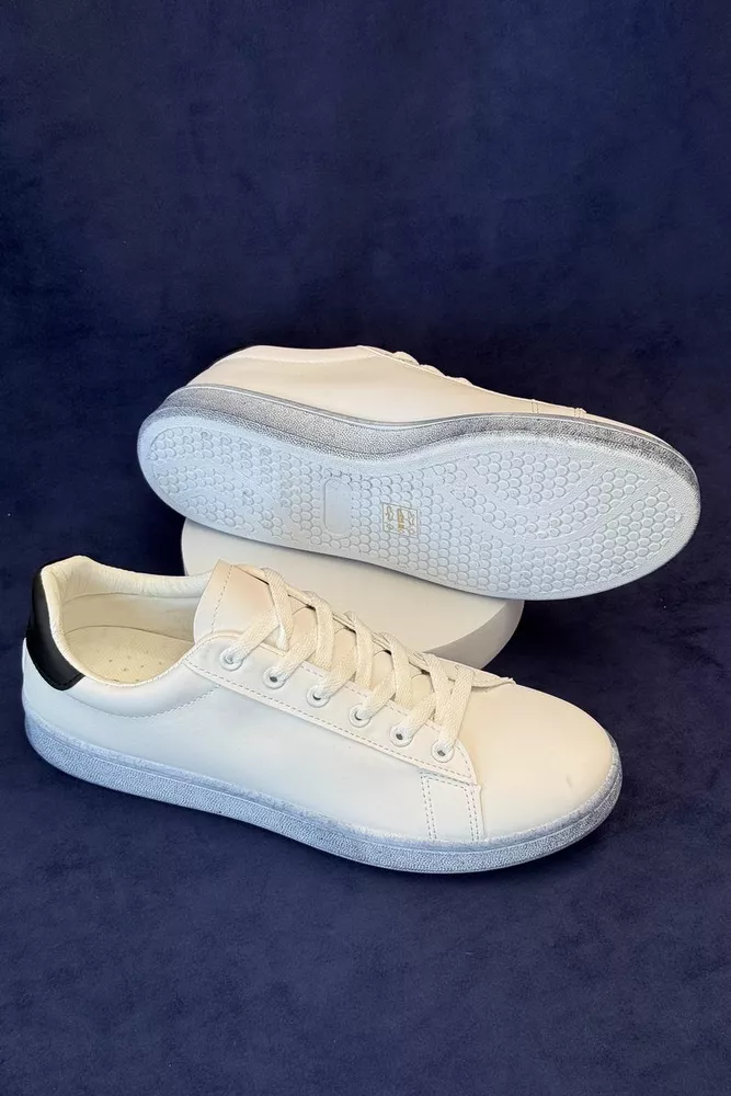 Купить Кеды мужские, цвет бело-черный, 248RR233 - Фото №3