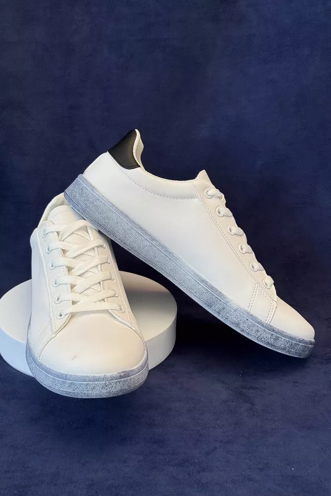 Купить Кеды мужские, цвет бело-черный, 248RR233 - Фото №4