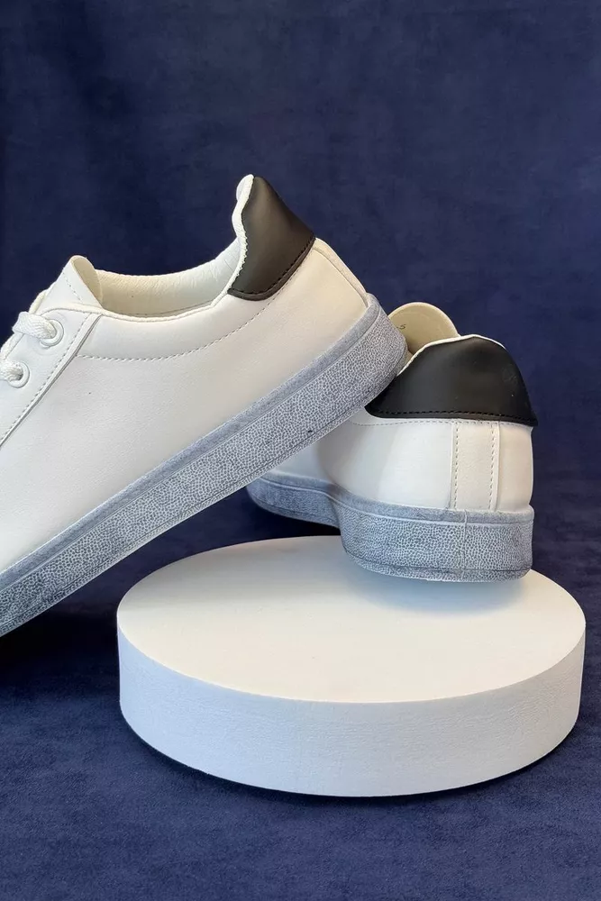 Купить Кеды мужские, цвет бело-черный, 248RR233 - Фото №5