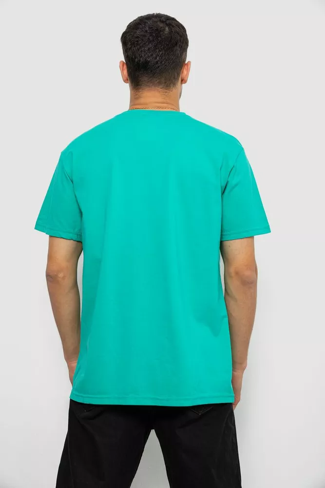 Купить Футболка мужская с принтом, цвет бирюзовый, 244R17513 - Фото №4