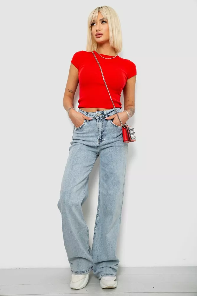 Купить Джинсы женские Trubo, цвет голубой, 244R00559 - Фото №2