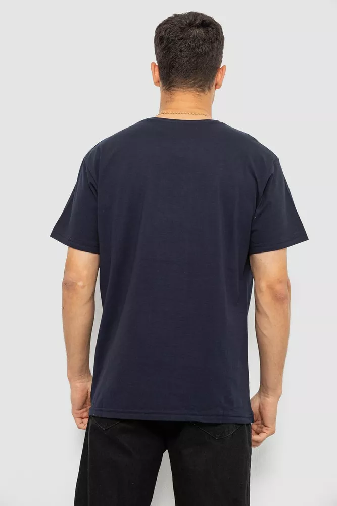 Купити Футболка чоловіча з принтом, колір синій, 244R17513 - Фото №4