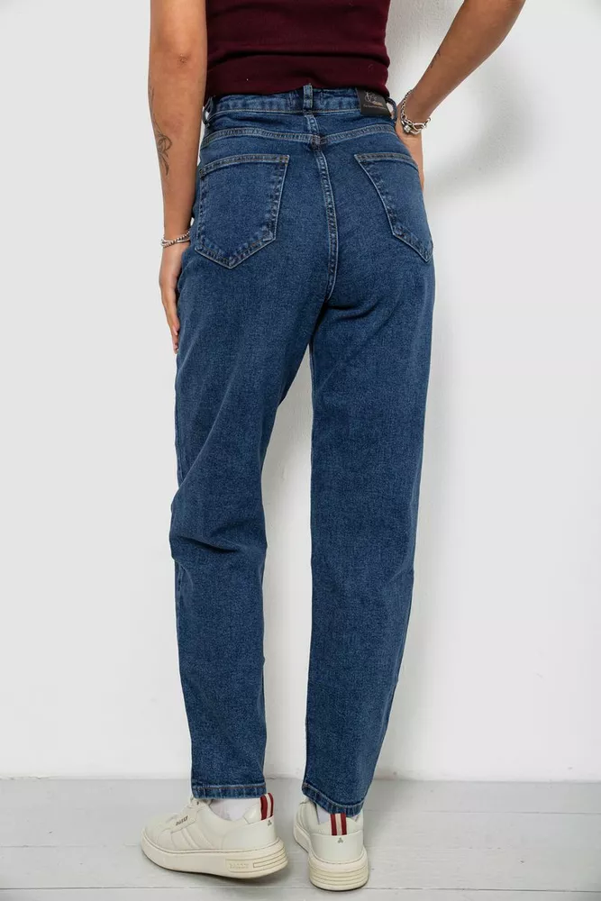 Купить Джинсы женские однотонные Slim Banana's, цвет синий, 244R9604 - Фото №4