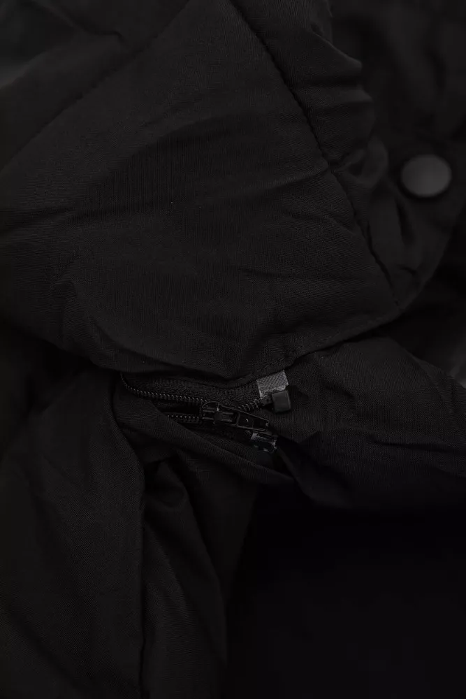Купити Куртка жіноча подовжена батал  -уцінка, колір чорний, 207R006-1-U-4 - Фото №8