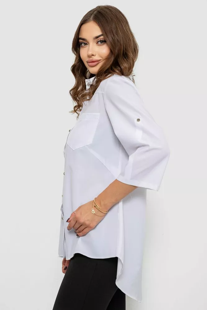 Купити Блуза класична  -уцінка, колір білий, 230R72-2-U - Фото №3