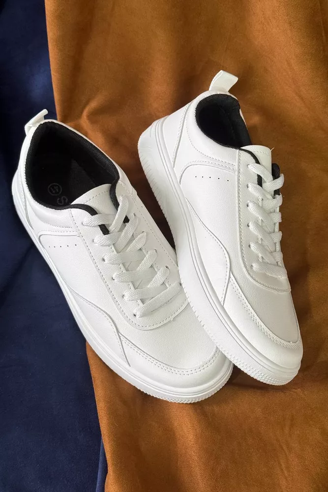 Купити Кеди чоловічі, колір біло-чорний, 248RR193 - Фото №3