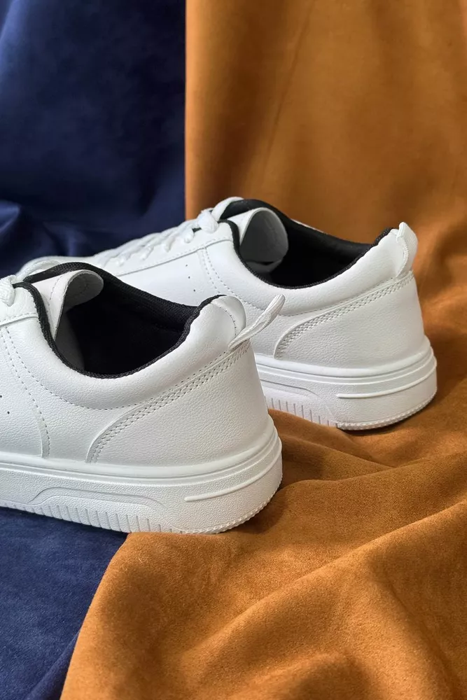 Купити Кеди чоловічі, колір біло-чорний, 248RR193 - Фото №4