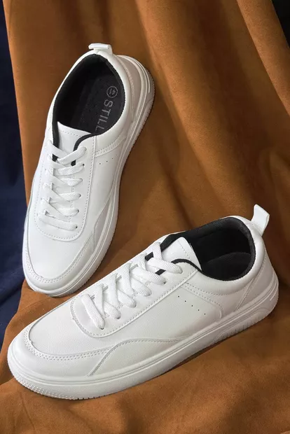 Кеди чоловічі, колір біло-чорний, 248RR193