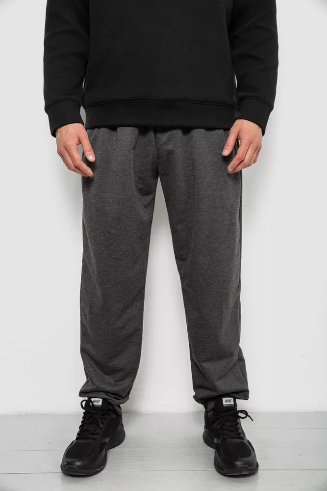 Купити Спортивні штани чоловічі однотонні, колір сірий, 244RY-428 - Фото №1