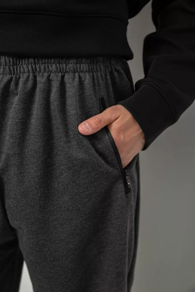 Купити Спортивні штани чоловічі однотонні, колір сірий, 244RY-428 - Фото №5