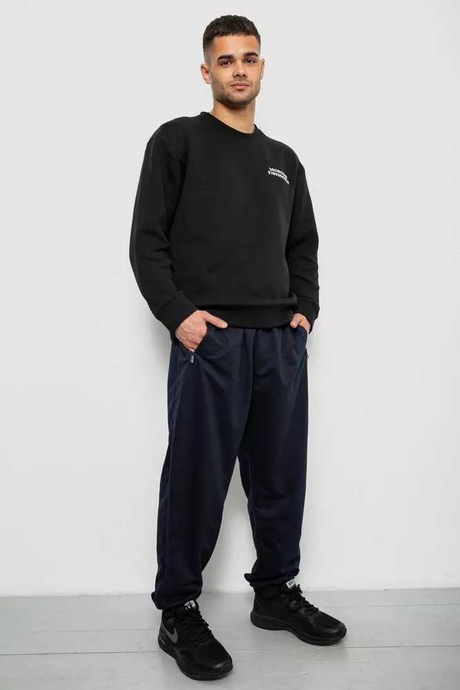 Купити Спортивні штани чоловічі однотонні, колір синій, 244RY-428 - Фото №2