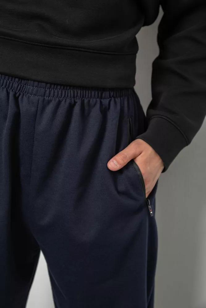 Купити Спортивні штани чоловічі однотонні, колір синій, 244RY-428 - Фото №5