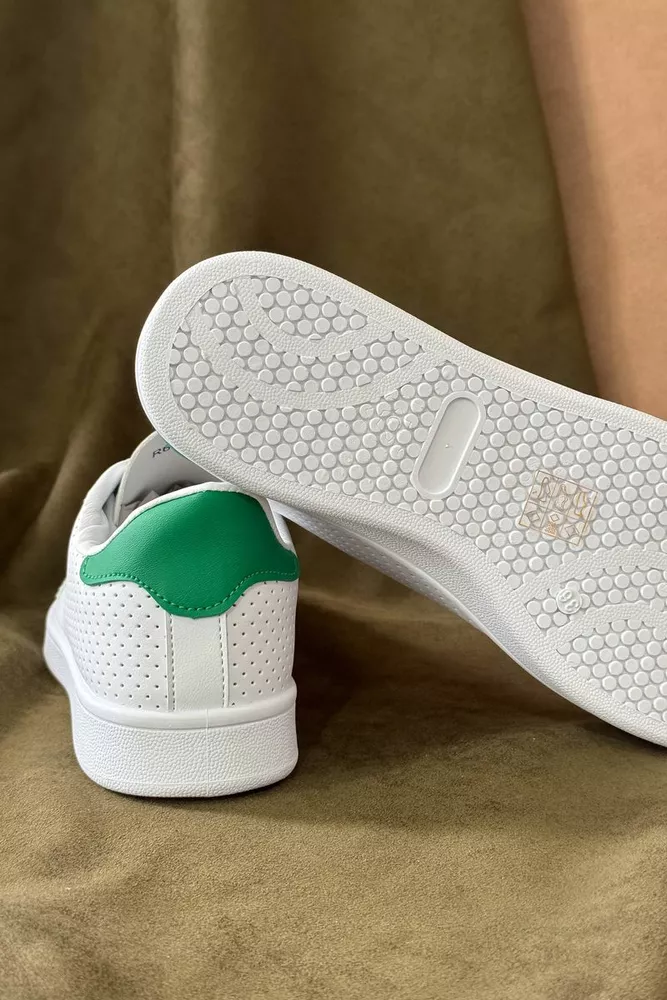 Купити Кеди жіночі, колір біло-зелений, 248RR65 - Фото №4