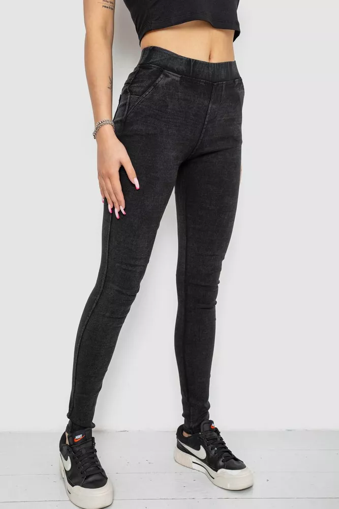 Купить Джеггинсы женские  -уценка, цвет темно-серый, 238RA604-U - Фото №3