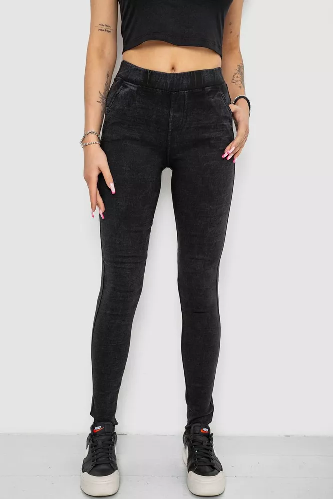 Купить Джеггинсы женские  -уценка, цвет темно-серый, 238RA604-U - Фото №1