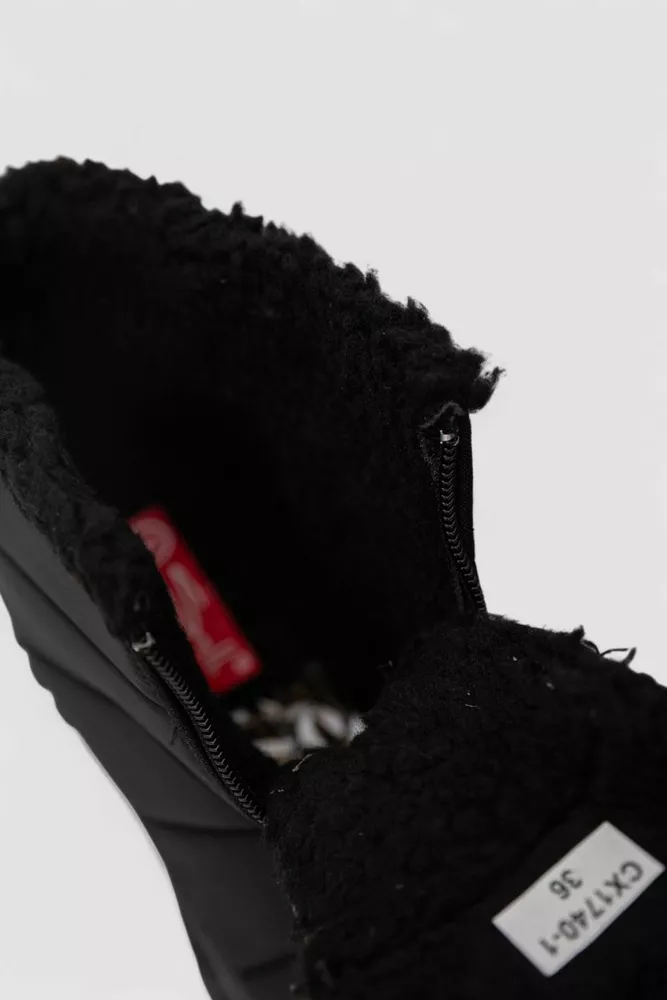 Купити Дутики жіночі зимові на хутрі, колір чорний, 248RCX1740 - Фото №6