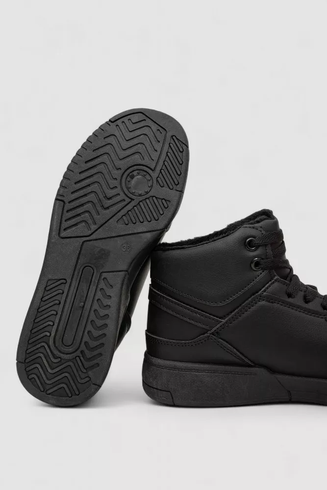 Купить Кроссовки женские зимние на меху, цвет черный, 248RAD02 - Фото №5