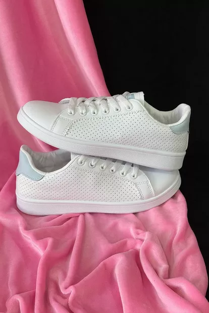 Кеди жіночі, колір біло-блакитний, 248RR65