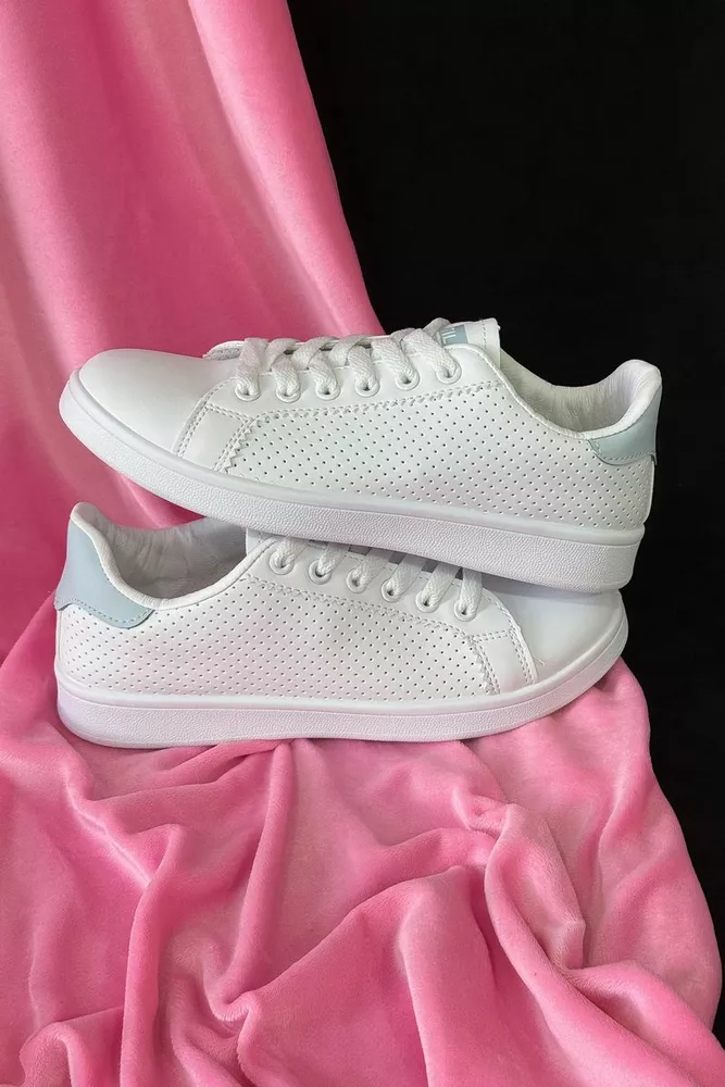 Купити Кеди жіночі, колір біло-блакитний, 248RR65 - Фото №1