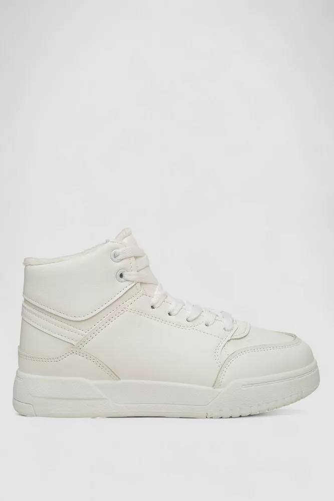 Купити Кросівки жіночі зимові на хутрі, колір білий, 248RAD02 - Фото №1