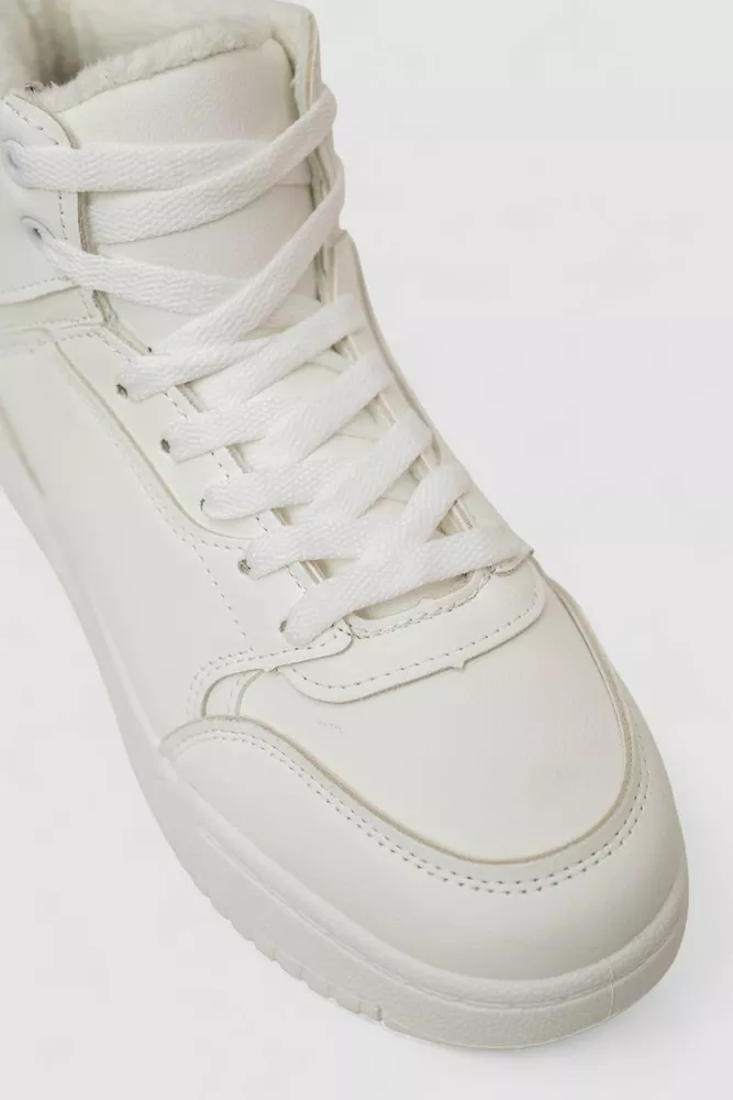 Купити Кросівки жіночі зимові на хутрі, колір білий, 248RAD02 - Фото №2