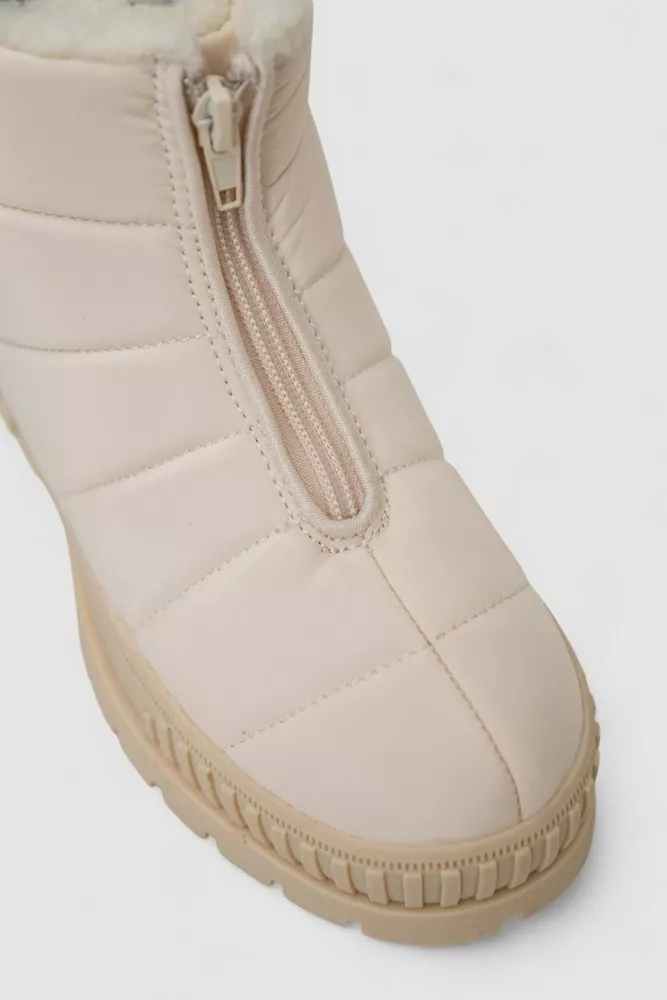 Купити Дутики жіночі зимові на хутрі, колір бежевий, 248RCX1740 - Фото №2