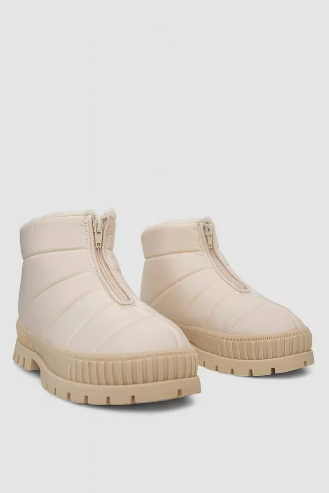 Купити Дутики жіночі зимові на хутрі, колір бежевий, 248RCX1740 - Фото №3