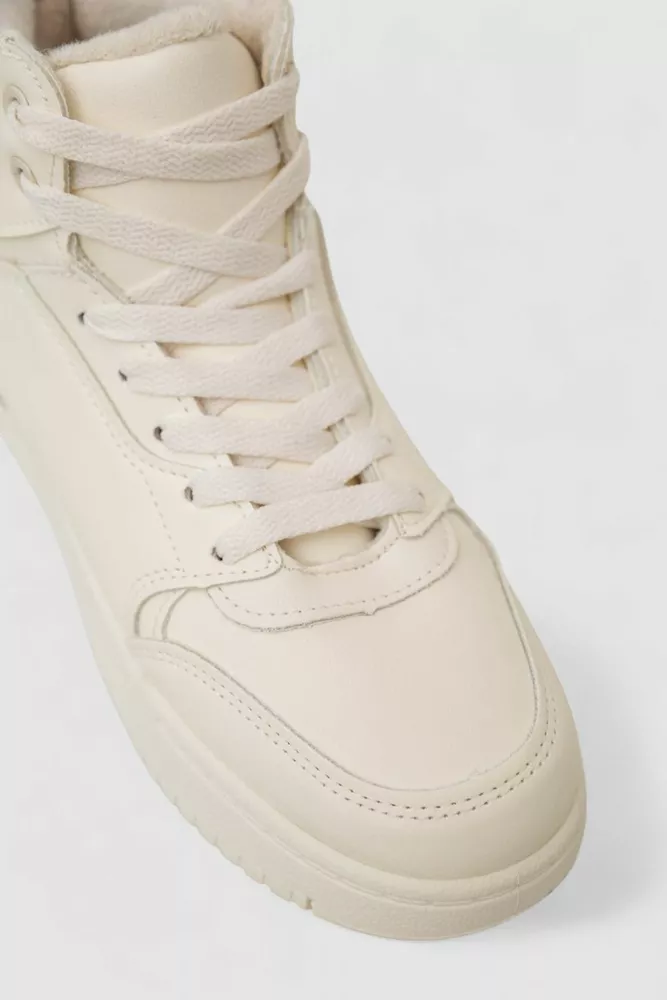 Купити Кросівки жіночі зимові на хутрі, колір бежевий, 248RAD02 - Фото №2