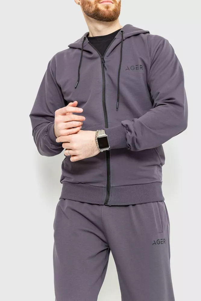Купити Спорт костюм чоловічий демісезонний, колір сірий, 241R175 - Фото №2