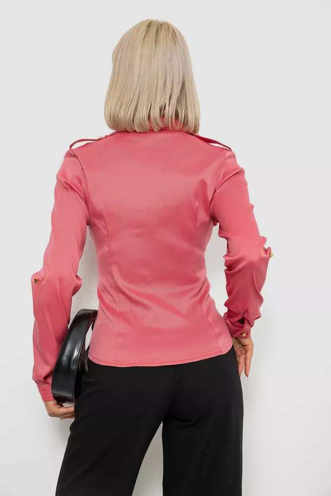 Купити Сорочка класична в смужку  -уцінка, колір кораловий, 230R646-U-36 оптом - Фото №4